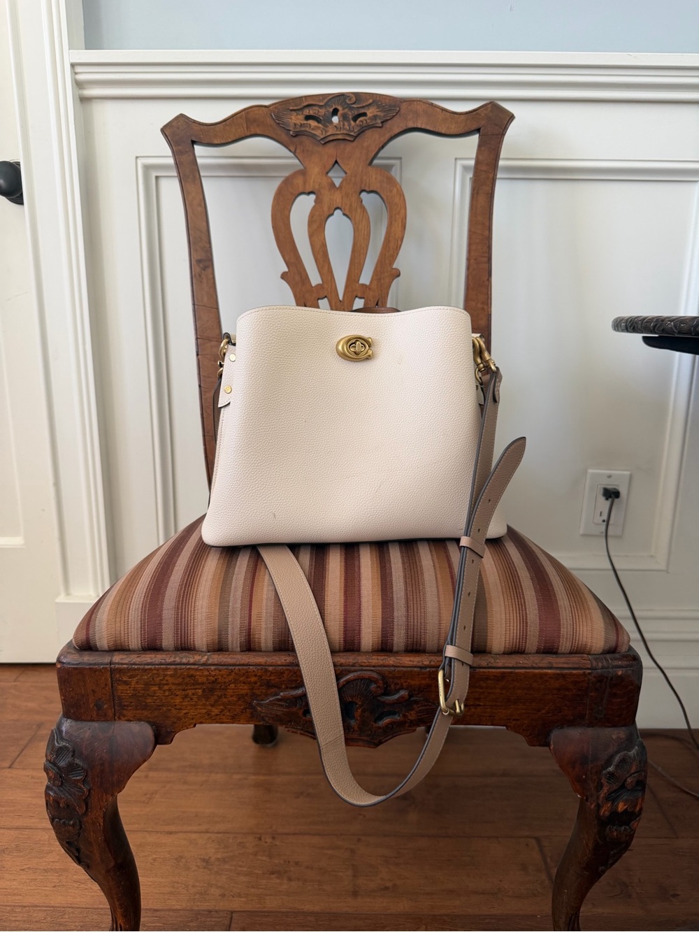 Coach Pebbled Leather Crossbody in Cream